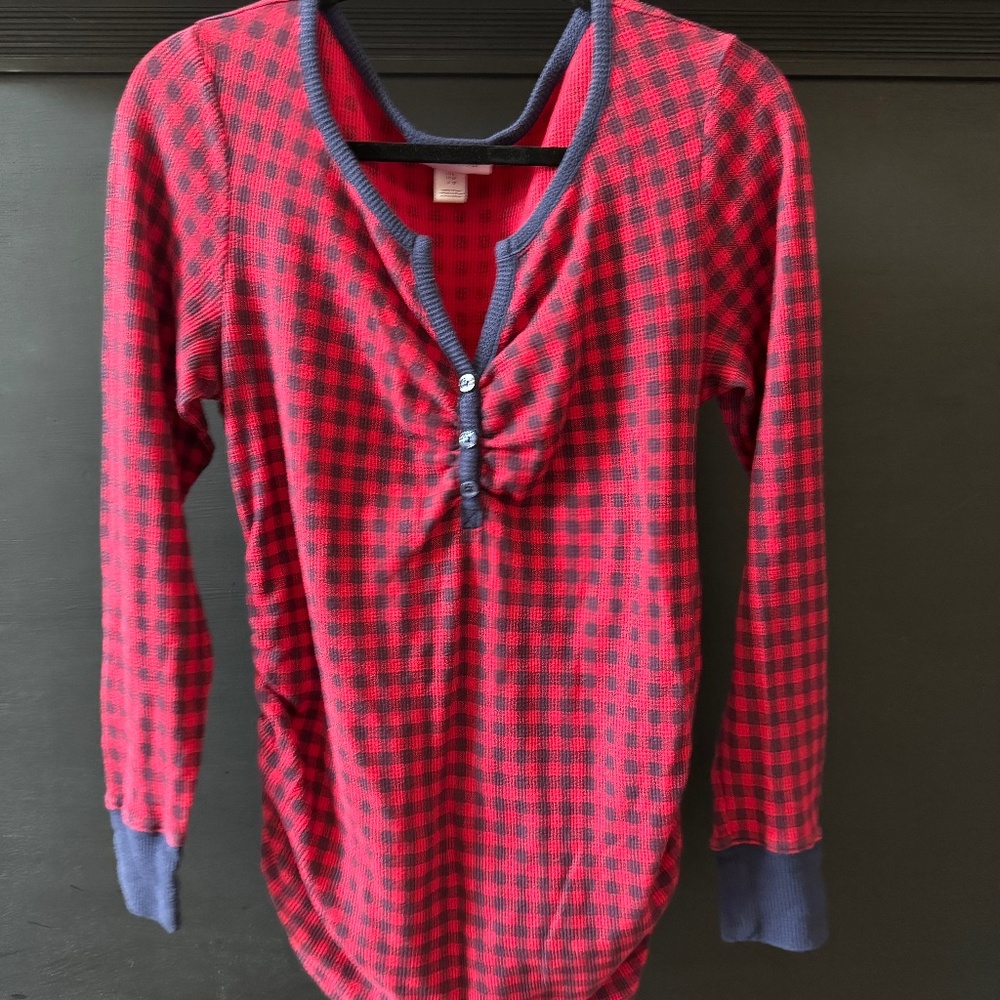 Flannel Maternity Blouse